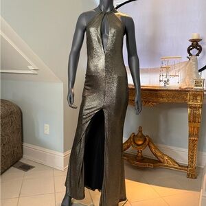 REVOLVE Black Halter Maxi Dress